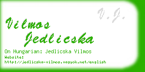 vilmos jedlicska business card